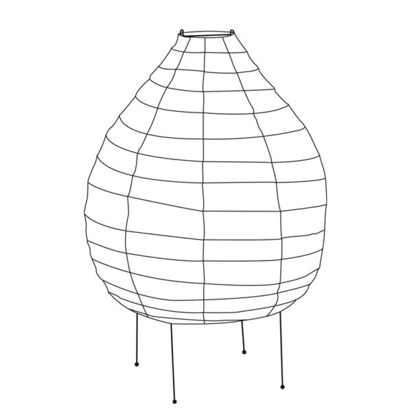 Croquis Lampadaire Akari 23N par Isamu Noguchi Sentou Edition