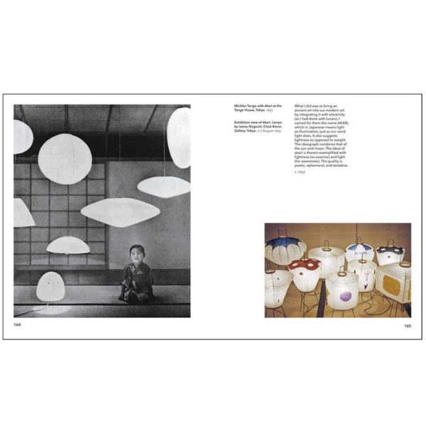 Livre Noguchi sur Isamu Noguchi, pages 164 et 165, lampes Akari