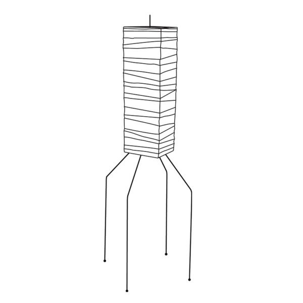 Croquis du lampadaire Akari UF3-XN créé par Isamu Noguchi