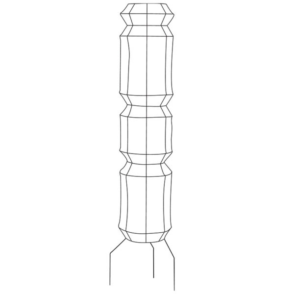 Croquis du lampadaire Akari UF4-L6 créé par Isamu Noguchi