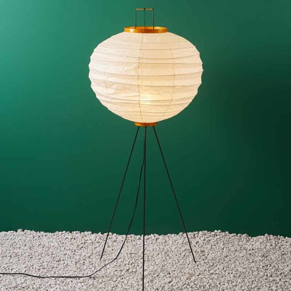 Lampadaire Akari 10D en papier washi, design Isamu Noguchi, Sentou