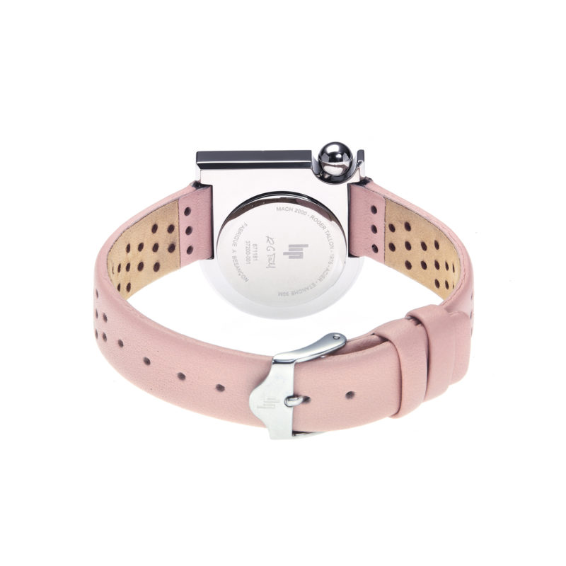 Montre Mach 2000 mini femme de Roger Tallon avec bracelet en cuir rose