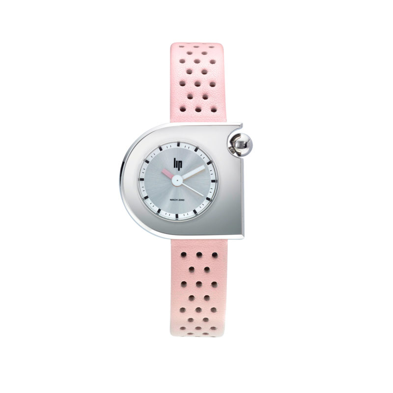 Montre Mach 2000 mini femme de Roger Tallon avec bracelet en cuir rose