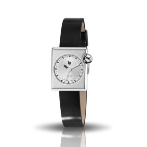 Montre Mach 2000 Square mini femme de Roger Tallon avec bracelet en cuir noir