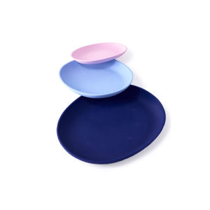 Set de 3 plateaux Saturne bleu Sentou