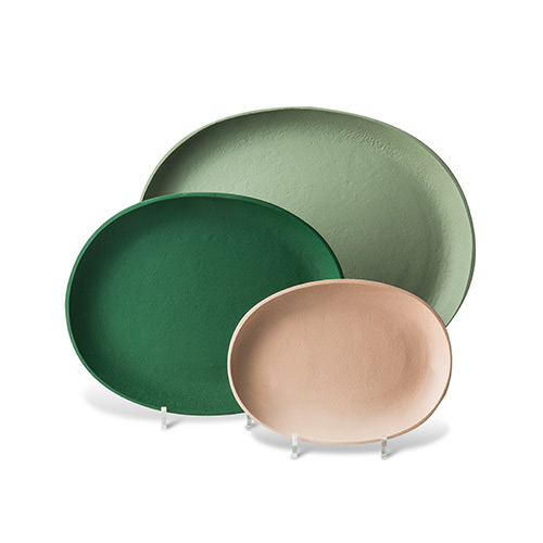 Set de 3 plateaux Saturne Vert Sentou