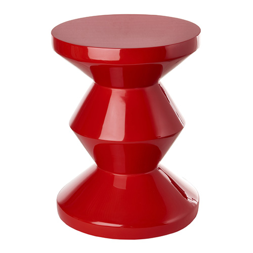 Tabouret Zig Zag rouge Sentou