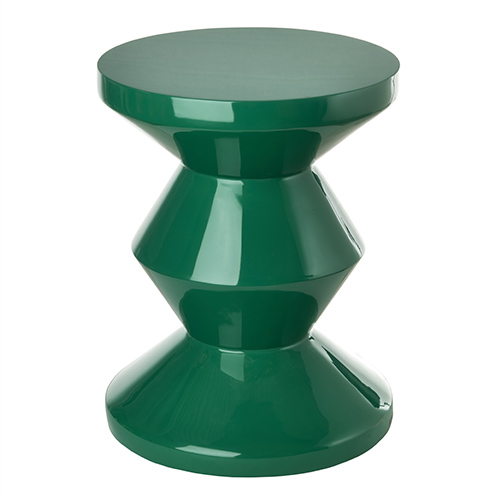 Tabouret Zig Zag vert émeraude Sentou