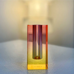 Vase Rainbow petit modèle dégradé jaune rose Sentou Edition