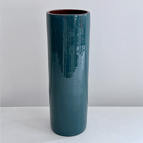 Vase grand modèle bleu petrole, collection de céramique Terra, Sentou Edition