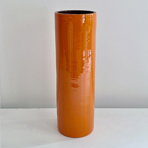 Vases grand modèle orange, collection de vaisselle en céramique Terra par Sentou