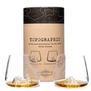 Set de 2 Verres Topographic YAMA PM<span> - </span>set de 2 verres Grand Canyon & Matterhorn
