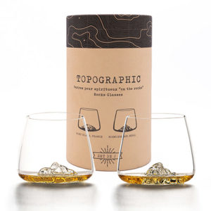Set de 2 Verres Topographic YAMA PM<span> - </span>set de 2 verres Mont Fuji & Denali