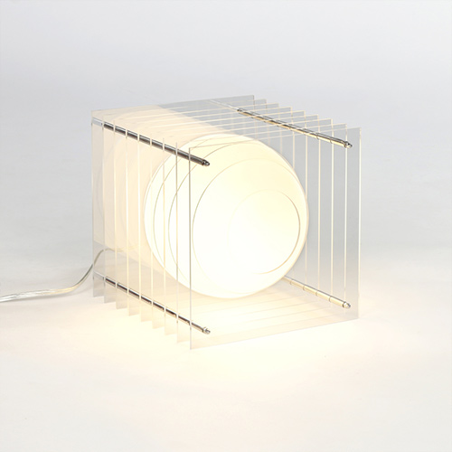 Lampe design Square GM transparente